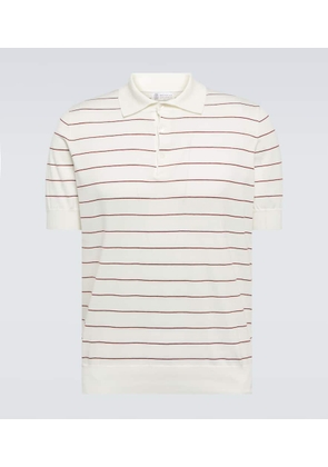 Brunello Cucinelli Striped cotton polo shirt