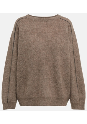 Brunello Cucinelli Embellished mohair-blend sweater