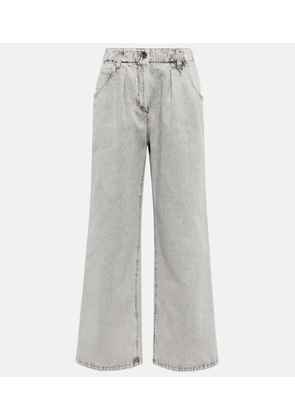 Brunello Cucinelli High-rise wide-leg jeans