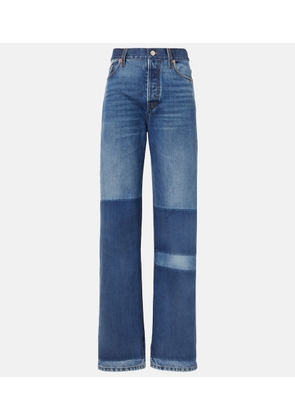 Gucci Distressed mid-rise straight jeans