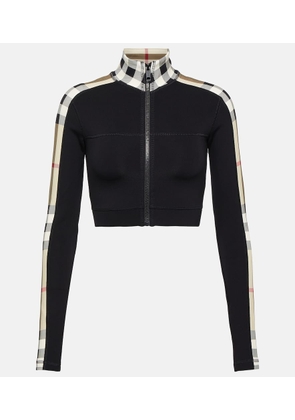 Burberry Burberry Check technical jersey track jacket