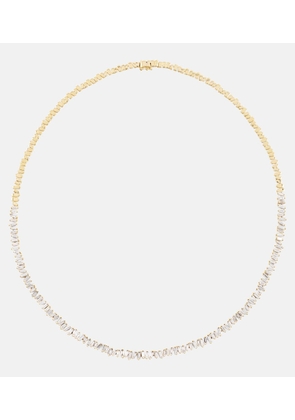 Suzanne Kalan 18kt gold tennis necklace with diamonds