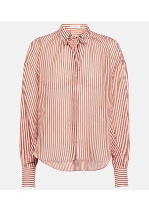Brunello Cucinelli Striped cotton-blend shirt