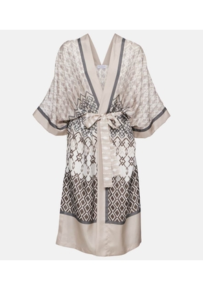 Brunello Cucinelli Printed silk robe