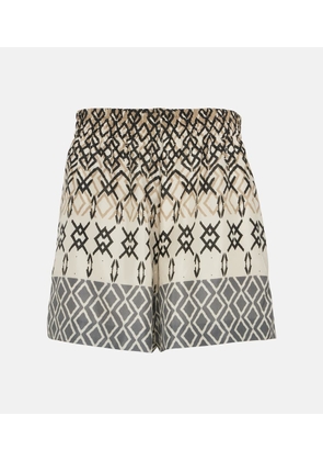Brunello Cucinelli Printed silk shorts