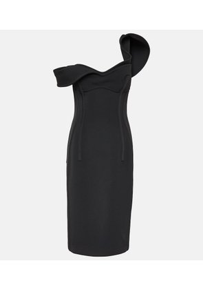 Bottega Veneta One-shoulder wool bustier dress