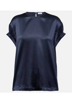 Brunello Cucinelli Silk-blend T-shirt