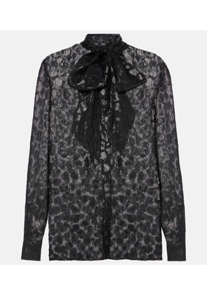 Versace Jacquard satin blouse