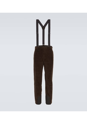Zegna Cashmere and cotton corduroy ski salopettes