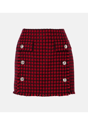 Versace Checked tweed miniskirt