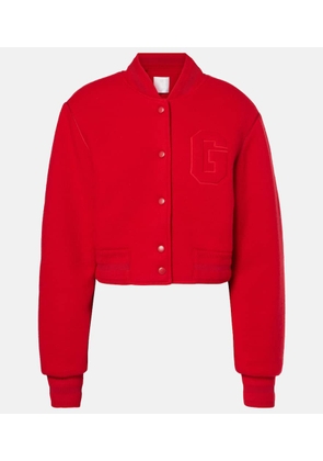 Givenchy Cropped wool varsity jacket