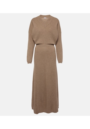 Brunello Cucinelli Knitted cashmere midi dress