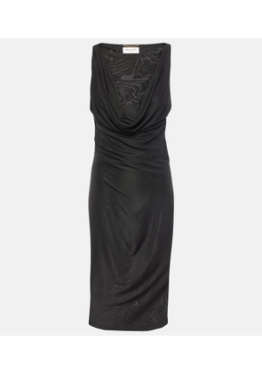 Saint Laurent Draped midi dress