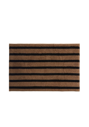 Parachute Organic Resort Stripe Tub Mat in Camel With Soft Black - Brown. Size all.