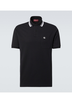 Gucci GG Web cotton-blend polo shirt
