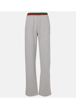 Gucci Web Stripe cotton jersey sweatpants