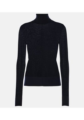 ChloÃ© Semi-sheer wool turtleneck top