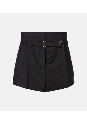Prada Belted mohair and wool shorts