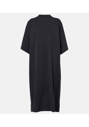 Balenciaga Logo cotton jersey midi dress