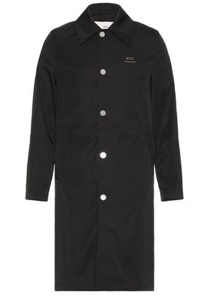 AMI Paris Raincoat in Black - Black. Size M (also in ).