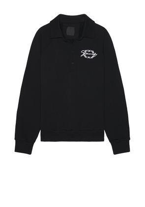 Givenchy Polo Sweatshirt in Black - Black. Size L (also in M, S, XL/1X, XXL/2X).