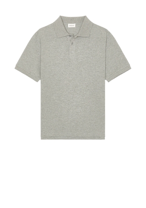 Saint Laurent Pique Polo in Grey - Grey. Size L (also in M, S, XS).