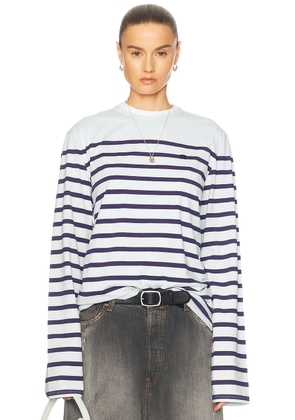 Acne Studios Erada Crew Neck Top in Pale Blue - Blue. Size L (also in M).