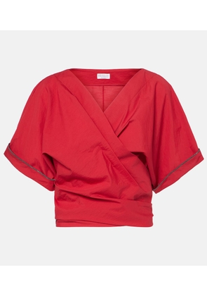 Brunello Cucinelli Cotton-blend blouse