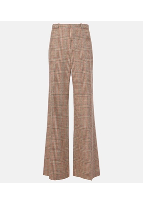 Chloe Prince of Wales check wide-leg pants