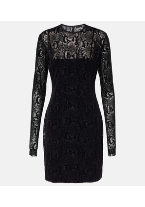 Givenchy 4G snake-print tulle minidress