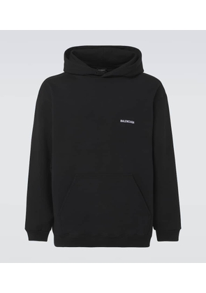 Balenciaga Logo cotton fleece hoodie