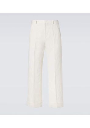 Valentino Cotton and linen wide-leg pants