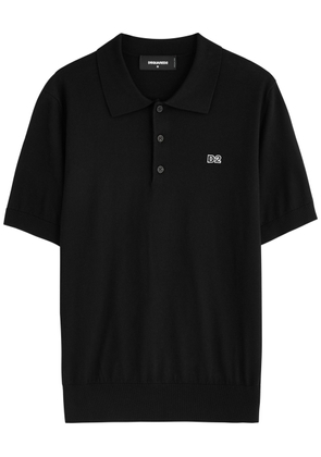 DSQUARED2 Logo-embroidered Cotton Polo Shirt - Black - M