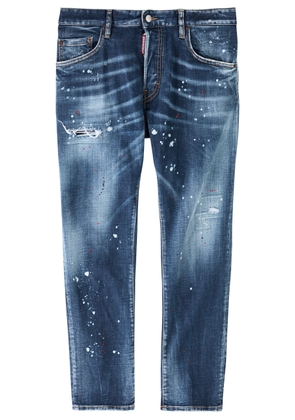 DSQUARED2 Skater Distressed Skinny Jeans - Navy - 50 (IT50 / L)