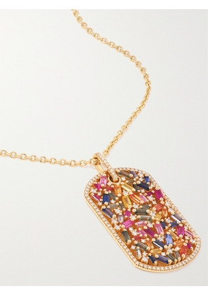 Suzanne Kalan - 18-karat Gold, Sapphire And Diamond Necklace - One size