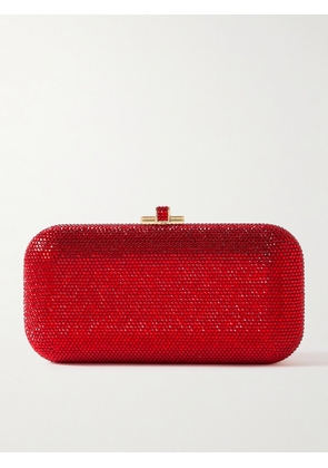 Judith Leiber Couture - Long Slide Crystal-embellished Gold-tone Clutch - Red - One size
