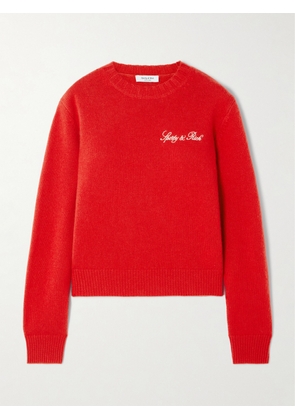 Sporty & Rich - Vendome Embroidered Cashmere And Wool-blend Sweater - x small,small,medium,large,x large