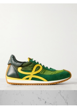 LOEWE - Flow Runner 2.0 Leather-trimmed Shell And Suede Sneakers - Green - IT36,IT37,IT38,IT39,IT40,IT41,IT42