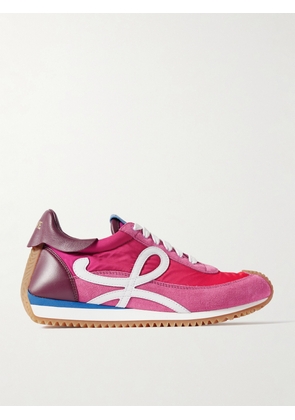 LOEWE - Flow Runner 2.0 Leather-trimmed Shell And Suede Sneakers - Pink - IT35,IT36,IT37,IT38,IT39,IT40,IT41,IT42