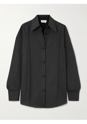 MCQUEEN - Princed Of Wales Checked Wool And Mohair-blend Shirt - Gray - IT38,IT40,IT42