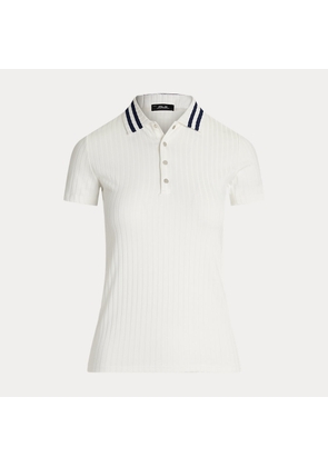 Slim Fit Rib-knit Polo Shirt