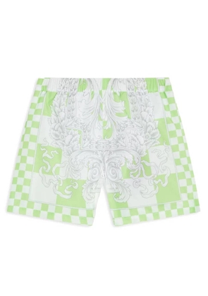 Young Versace Girls Checkerboard Barocco Swim Shorts