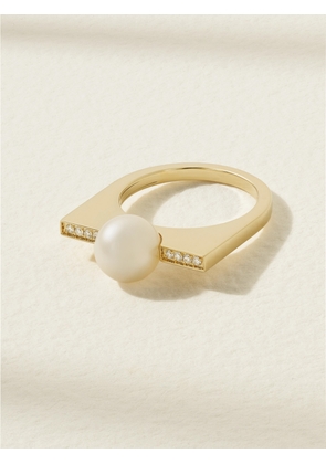 Mizuki - 14 Karat-gold, Pearl And Diamond Ring - 6,7