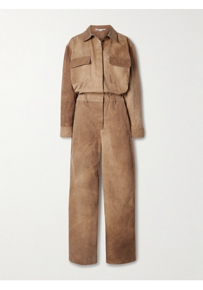 Stella McCartney - Washed Organic Cotton-canvas Jumpsuit - Brown - IT34,IT36,IT38,IT40,IT42,IT44,IT46,IT48