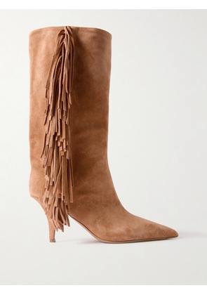 Paris Texas - Jessie Fringed Suede Knee Boots - Brown - IT35,IT35.5,IT36,IT36.5,IT37,IT37.5,IT38,IT38.5,IT39,IT39.5,IT40,IT40.5,IT41,IT41.5,IT42