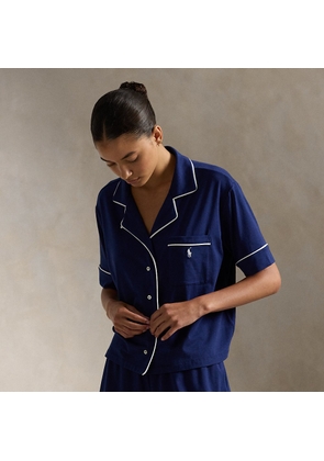 Piped Jersey Short-Sleeve Pyjama Set