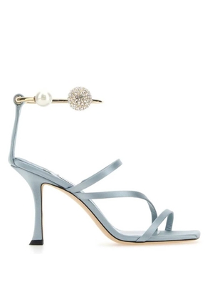 Jimmy Choo Ottilia 90 Crystal and Pearl Strap Sandals