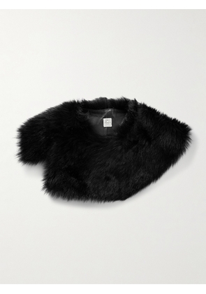 TOTEME - Shearling Scarf - Black - One size