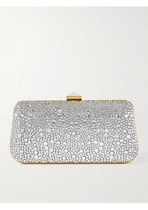 Valentino Garavani - Carry Secrets Crystal-embellished Satin Clutch - Silver - One size
