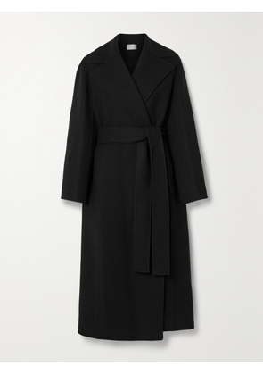 The Row - Essentials Malika Belted Wool-blend Felt Coat - Black - x small,small,medium,large,x large
